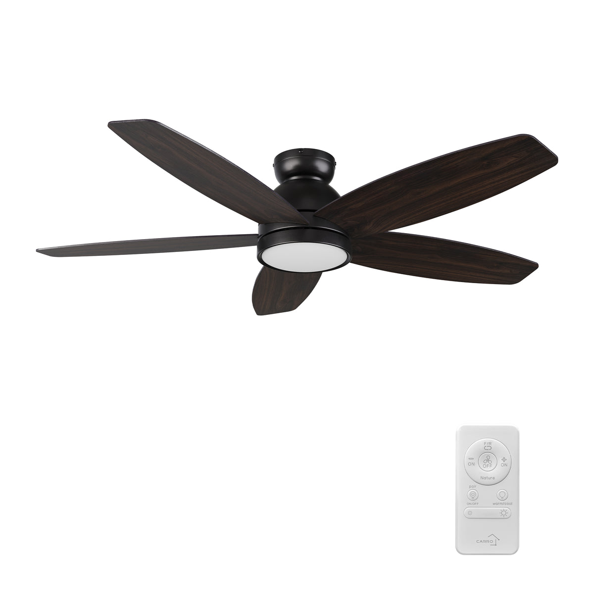 WEBSTER 52 inch (5-blade) Replacement Fan Blades - Barnwood/Walnut
