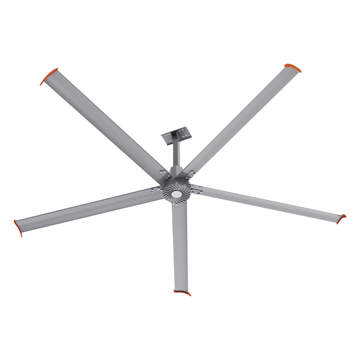 MAKANI 12ft 5-Blade 480V Industrial HVLS Fan with Wall Control - Silver
