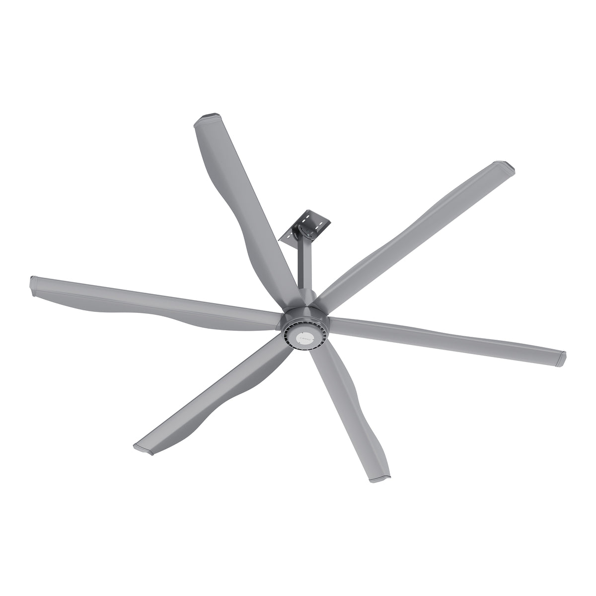 ZENON 10ft 6-Blade 120V Commercial HVLS Fan with Wall Control - Silver