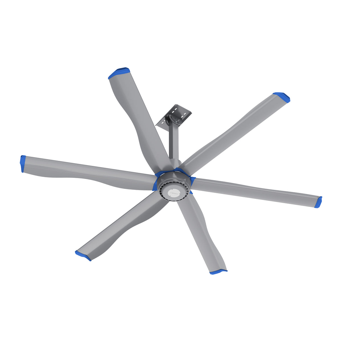 ZENON 8ft 6-Blade 120V Commercial HVLS Fan with Wall Control - Silver