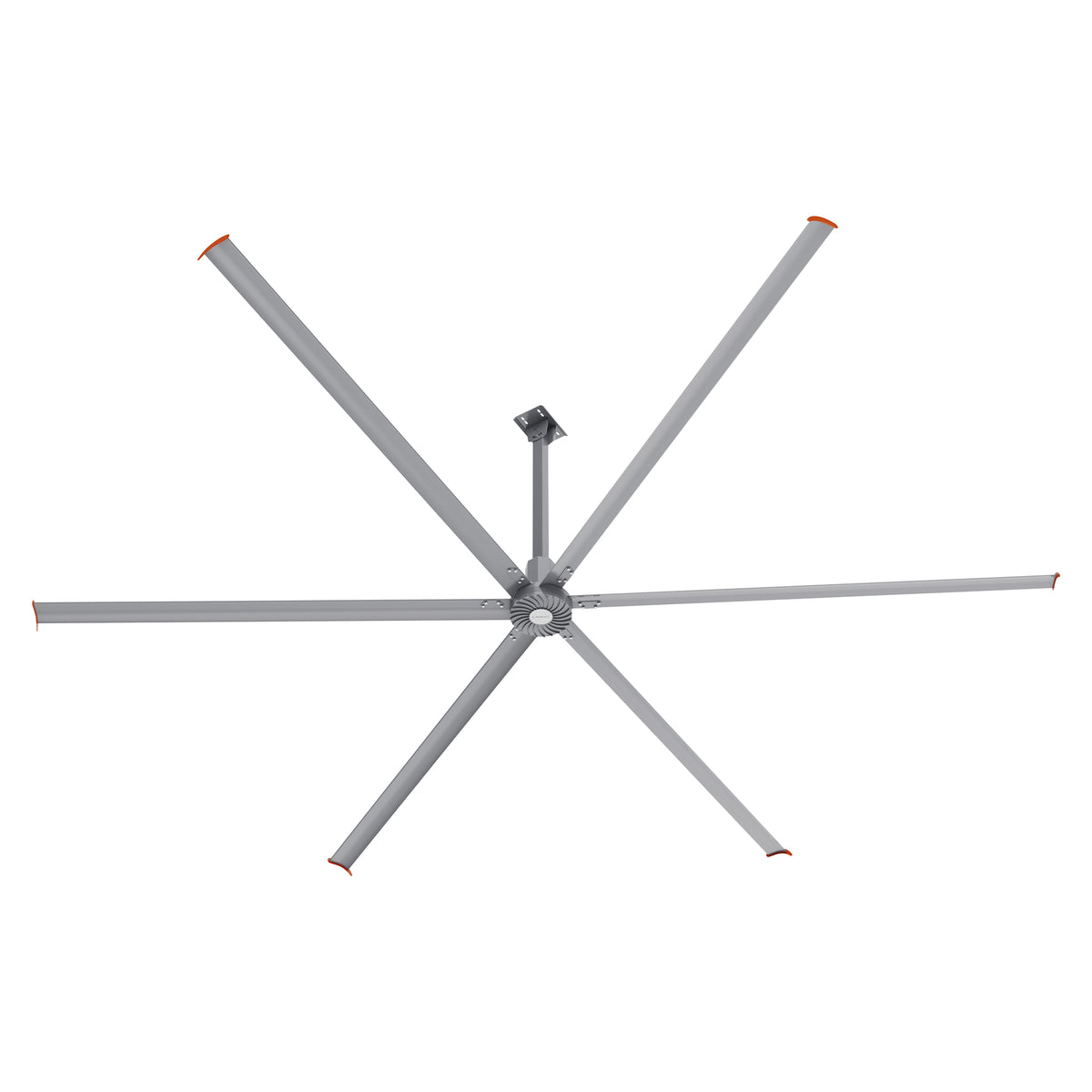 VISBY 22ft 6-Blade 480V Industrial HVLS Fan with Wall Control - Silver