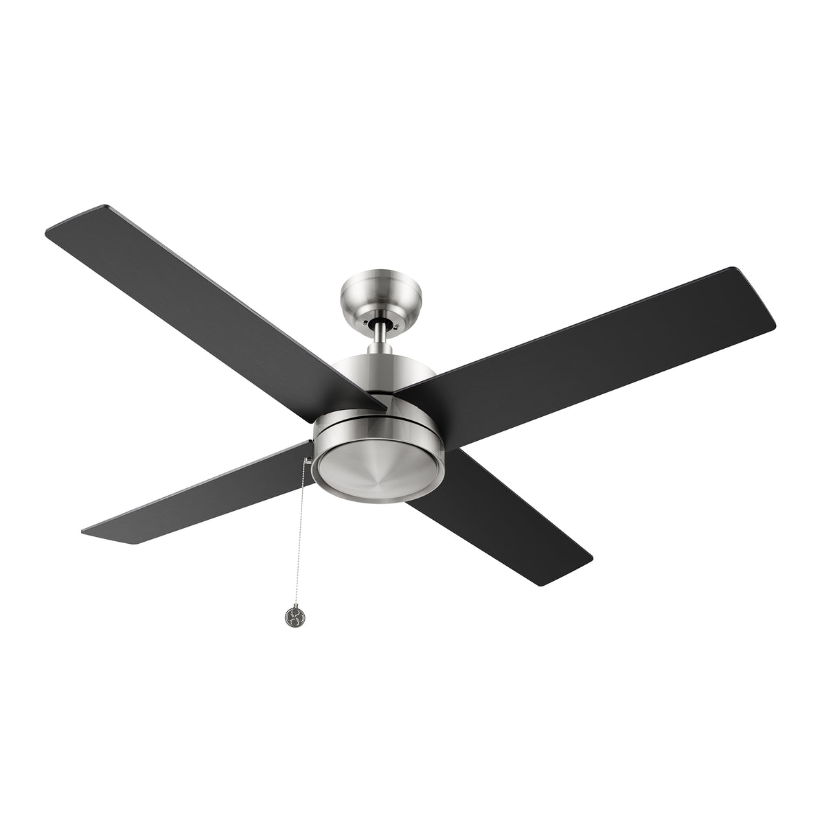 ASCOTT 52 inch 4-Blade No Light Ceiling Fan with Pull Chain