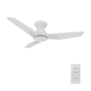 LEON 44 inch 3-Blade Flush Mount No Light Ceiling Fan with Remote
