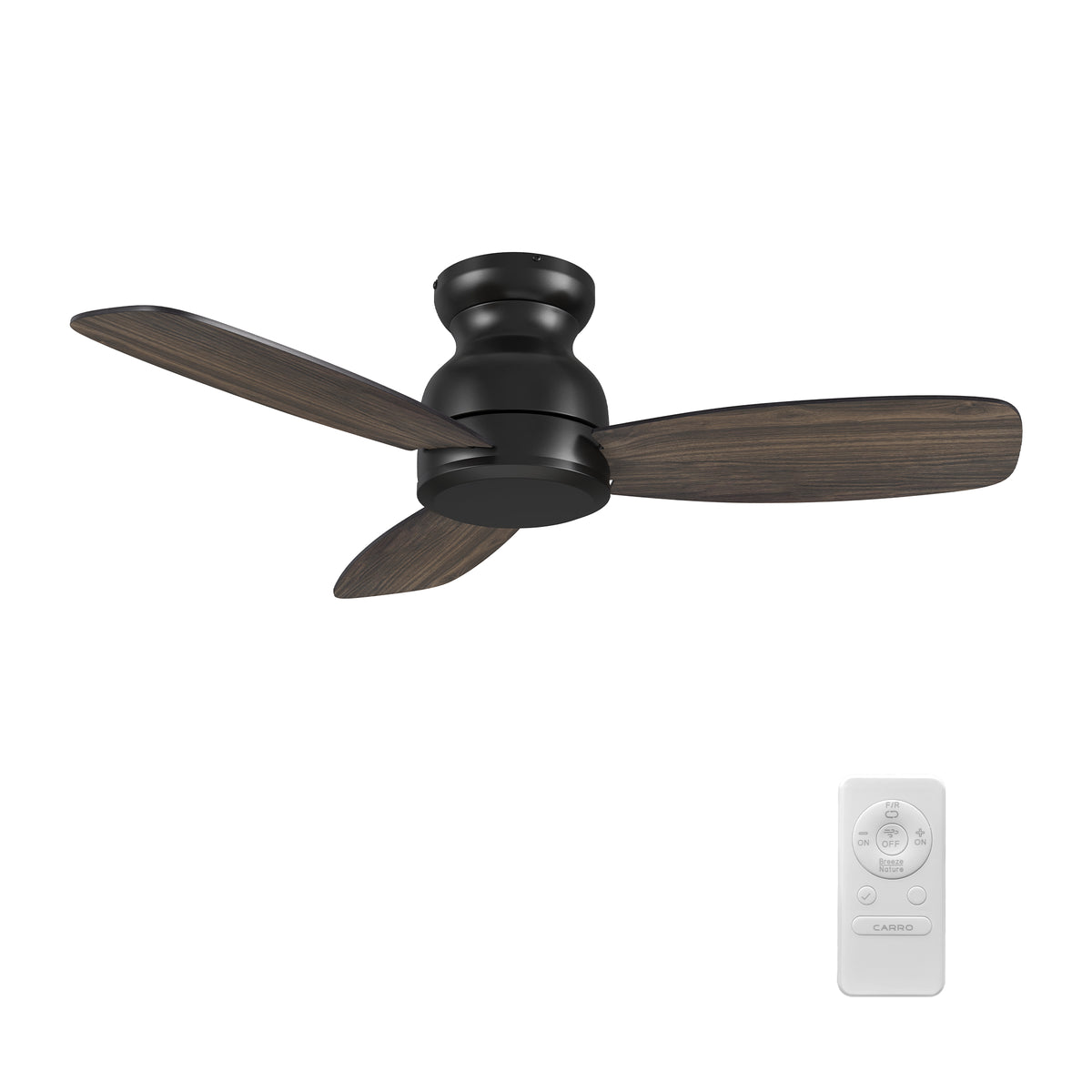 STANLEY 44 inch 3-Blade Flush Mount No Light Ceiling Fan with Remote