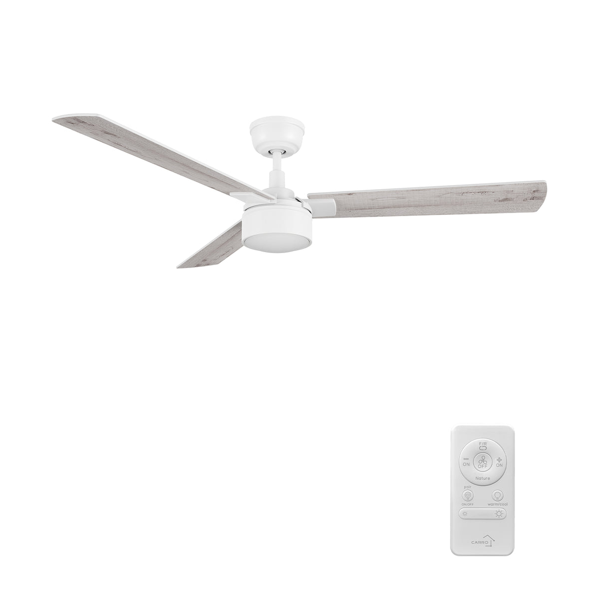 STOCKTON 52 inch 3-Blade Ceiling Fan with LED Light & Remote