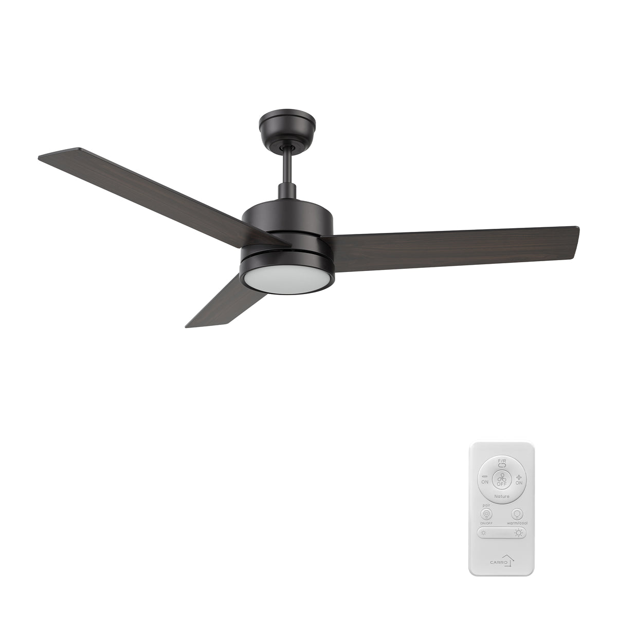 SANTANA 52 inch 3-Blade Ceiling Fan with LED Light & Remote