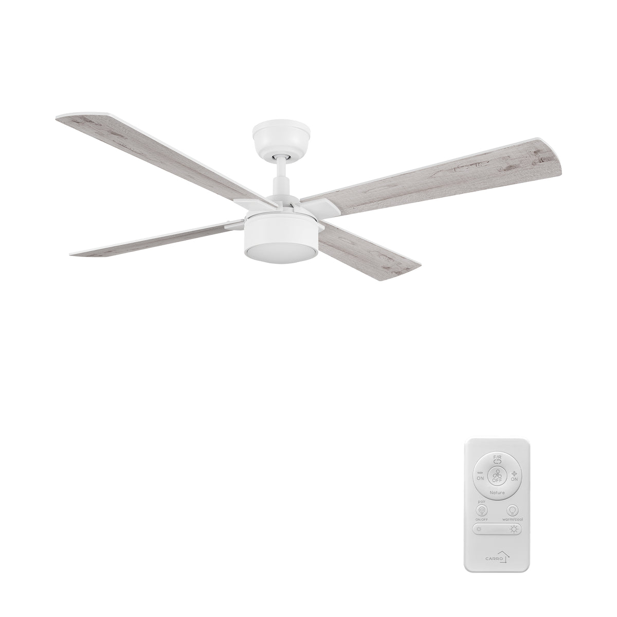 STOCKTON 52 inch 4-Blade Ceiling Fan with LED Light & Remote