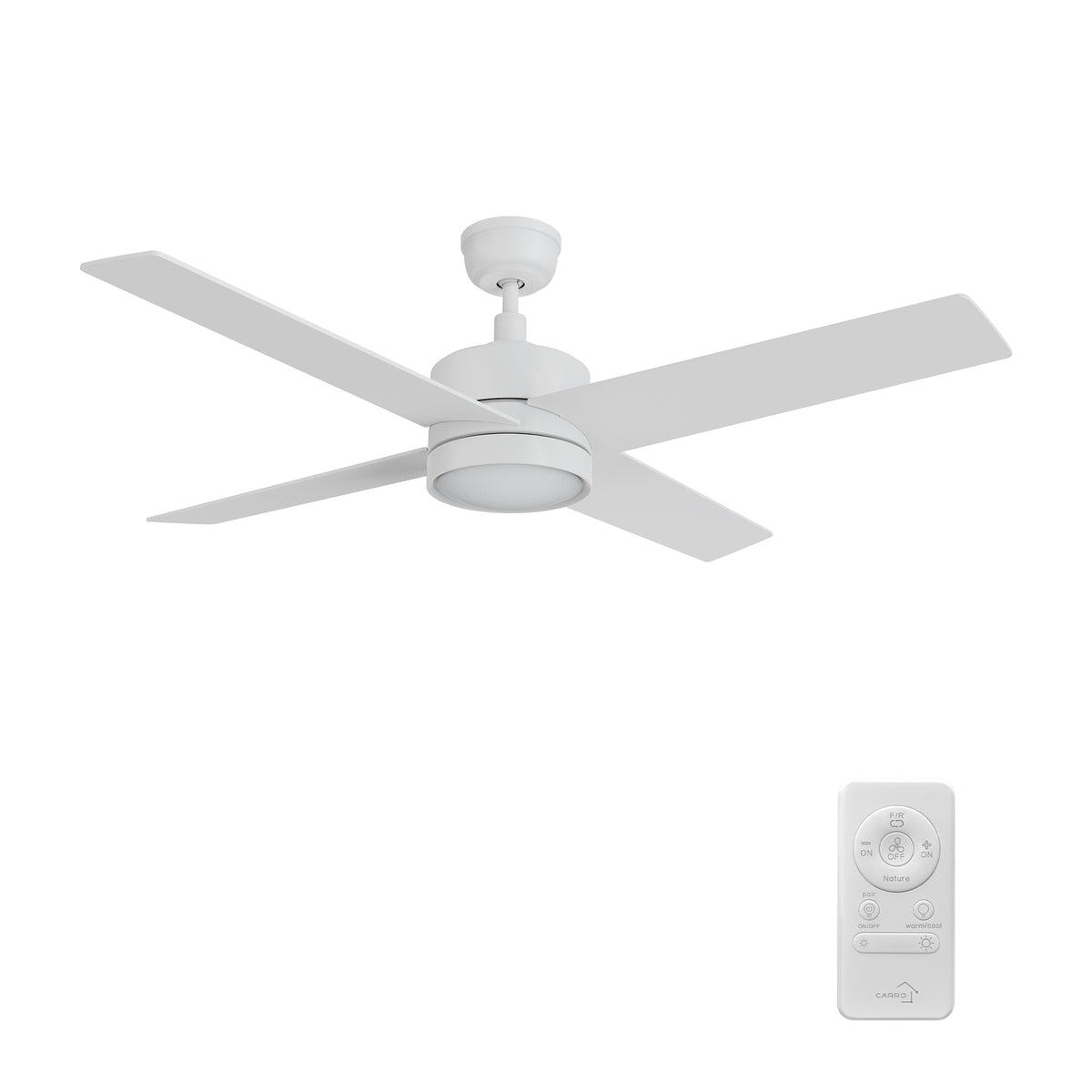 SANTANA 52 inch 4-Blade Ceiling Fan with LED Light & Remote