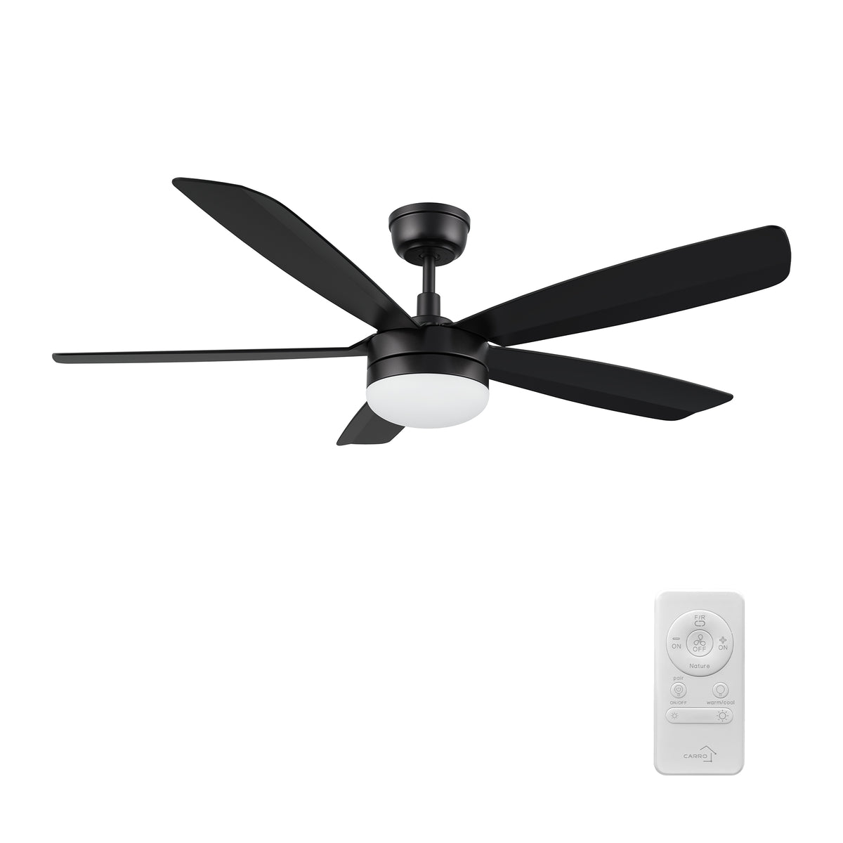 VARA 52 inch 5-Blade Ceiling Fan with LED Light & Remote