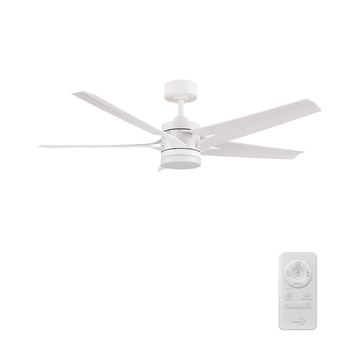 ONYX 52 inch 5-Blade Ceiling Fan with LED Light Kit & Remote