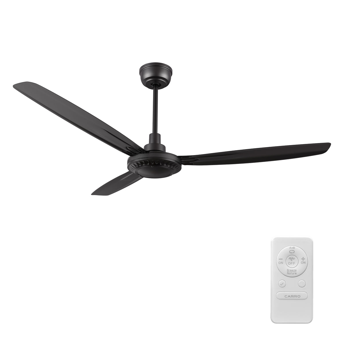 OBERON 56 inch 3-Blade No Light Ceiling Fan with Remote-Z2