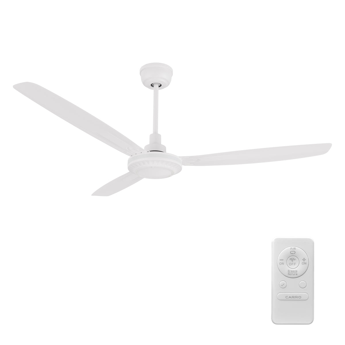 OBERON 56 inch 3-Blade No Light Ceiling Fan with Remote-Z2