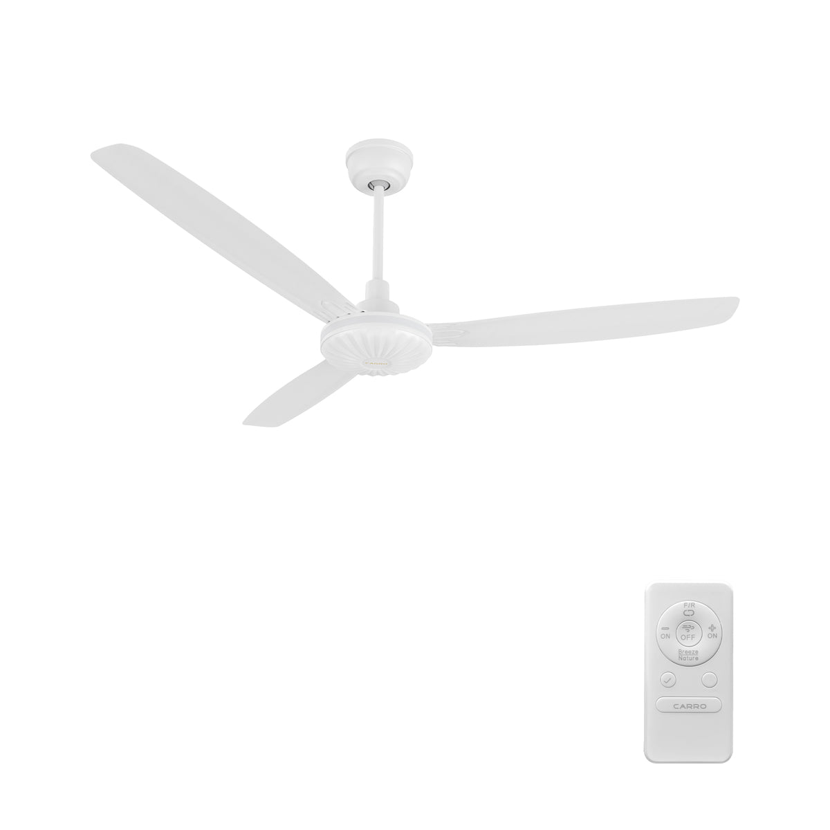 OBERON 56 inch 3-Blade No Light Ceiling Fan with Remote-Z3