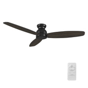 STANLEY 60 inch 3-Blade Flush Mount No Light Ceiling Fan with Remote