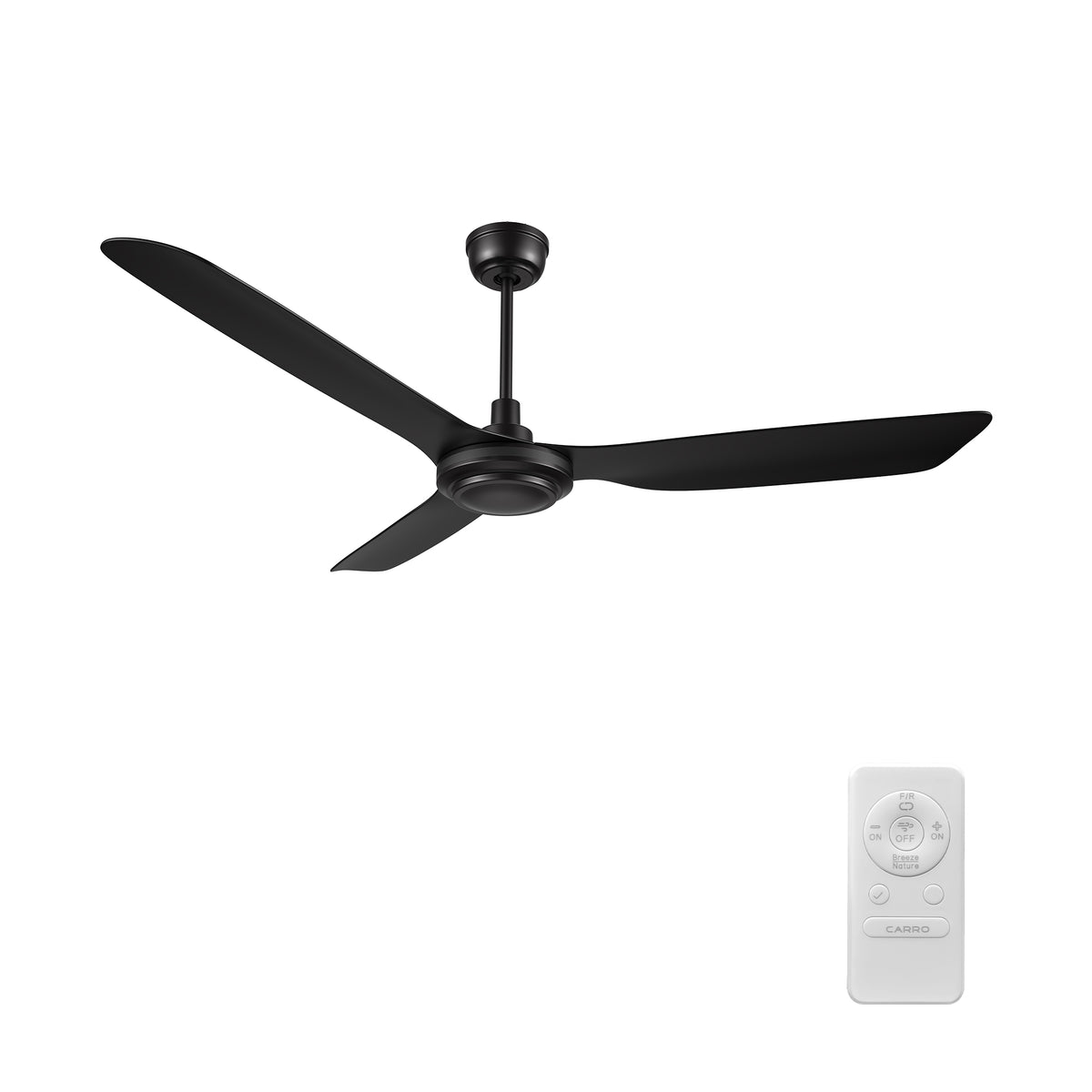 OBERON 60 inch 3-Blade No Light Ceiling Fan with Remote-Z1
