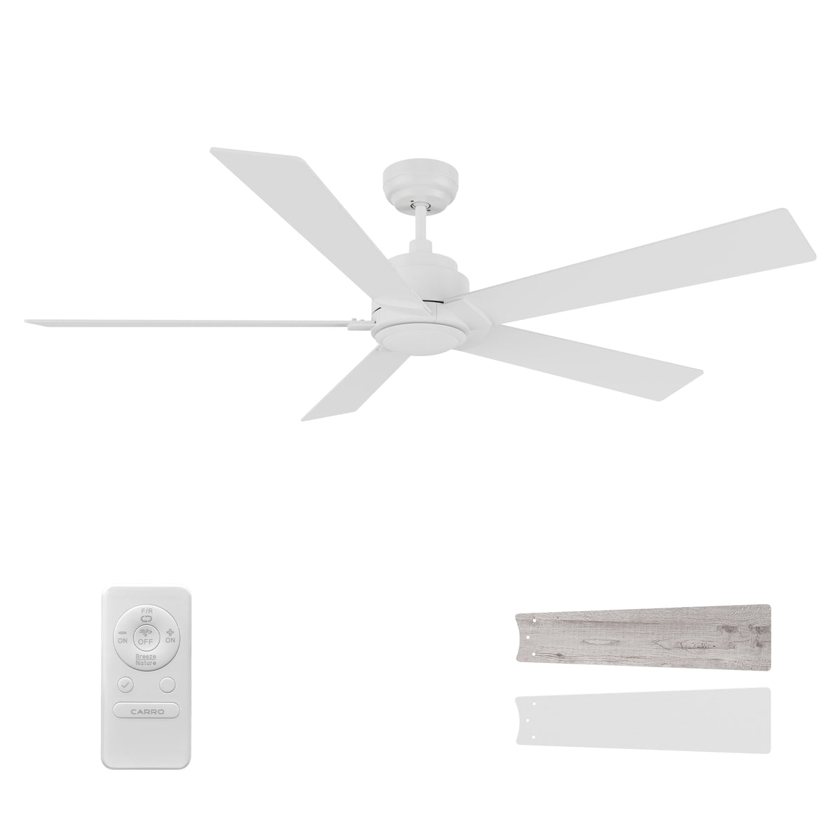 LURGAN 60 inch 5-Blade No Light Ceiling Fan with Remote