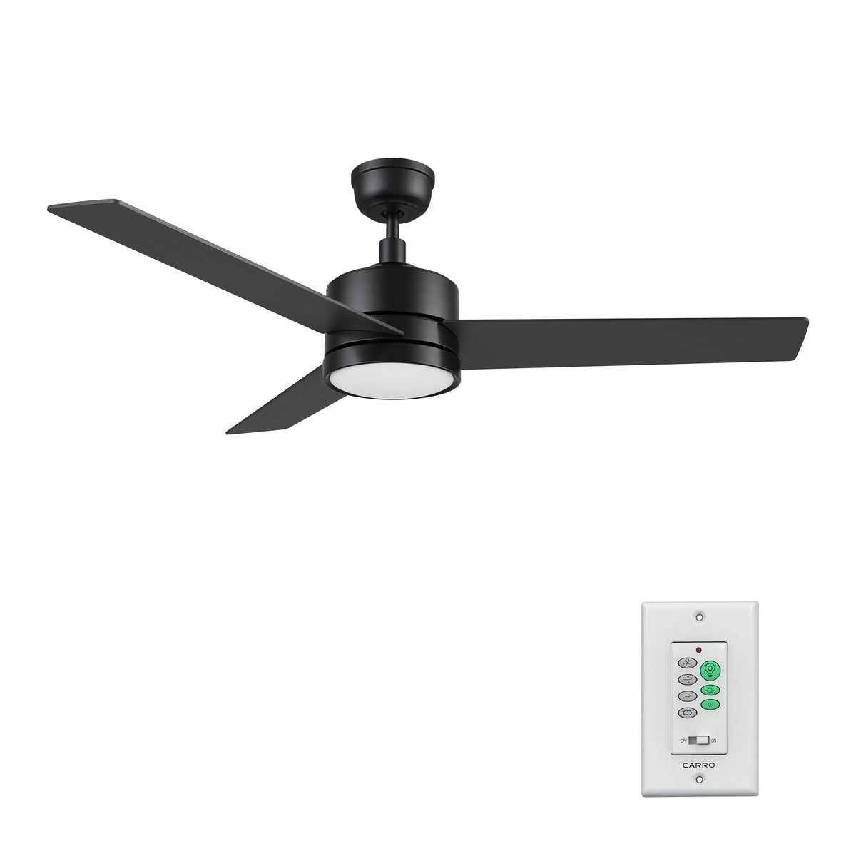 SANTANA 52 inch 3-Blade Ceiling Fan with LED Light & Wall Control