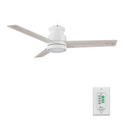 SANTANA 52 inch 3-Blade Flush Mount Ceiling Fan with LED light & Wall Control