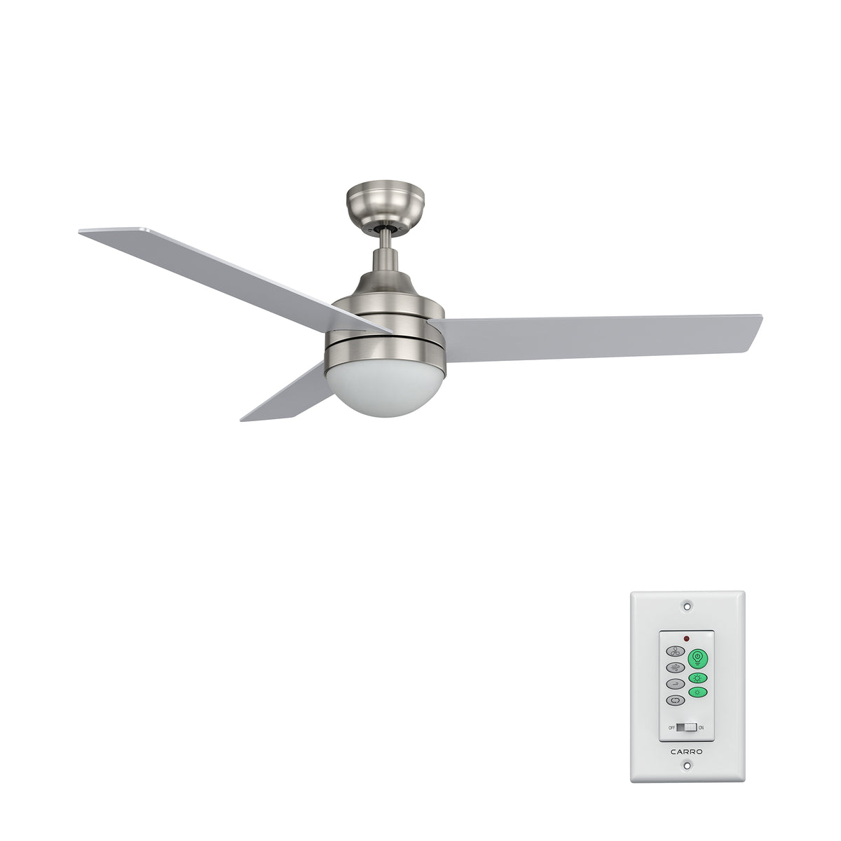 KIMBALL 52 inch 3-Blade Ceiling Fan with LED Light & Wall Control