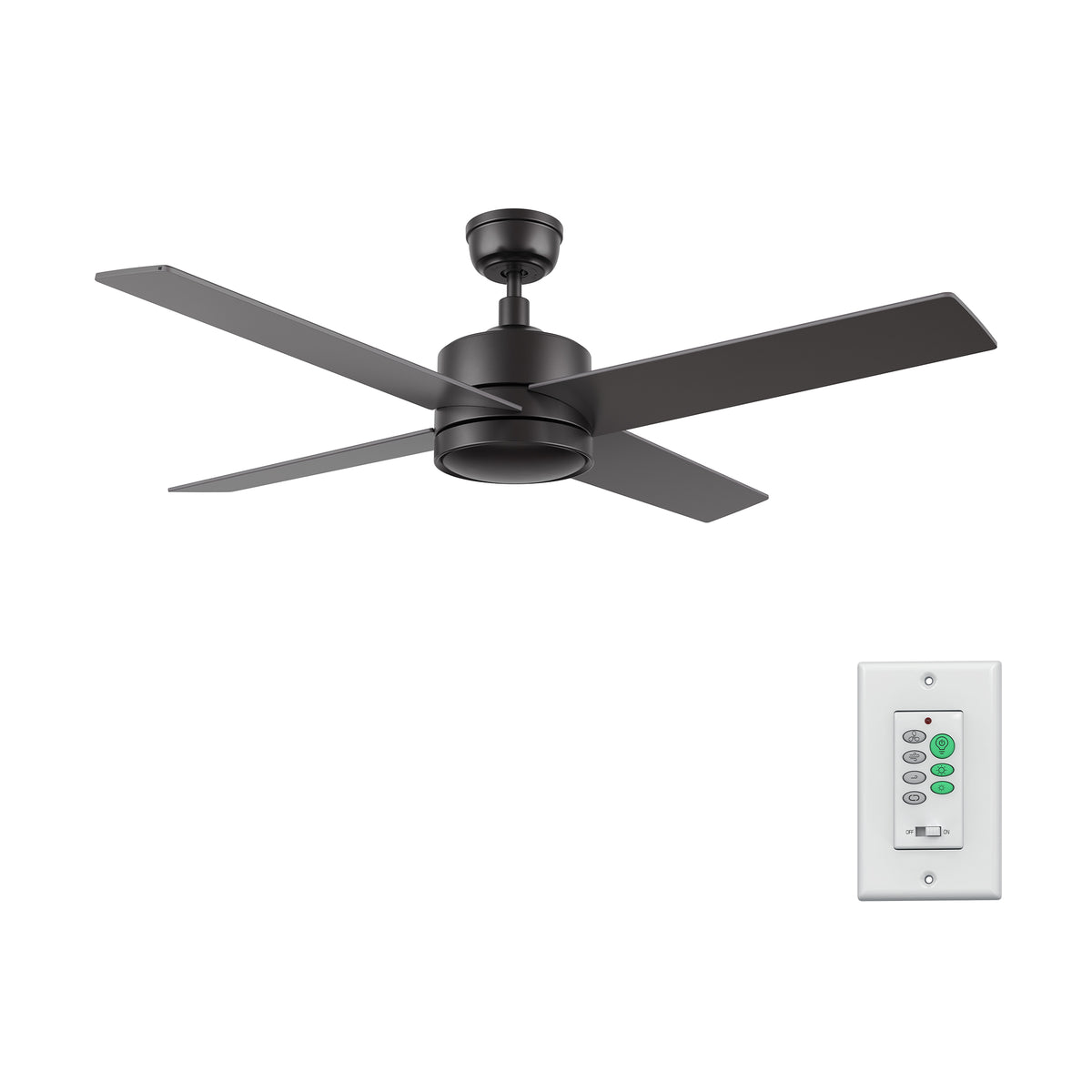 SANTANA 52 inch 4-Blade No Light Ceiling Fan with Wall Control