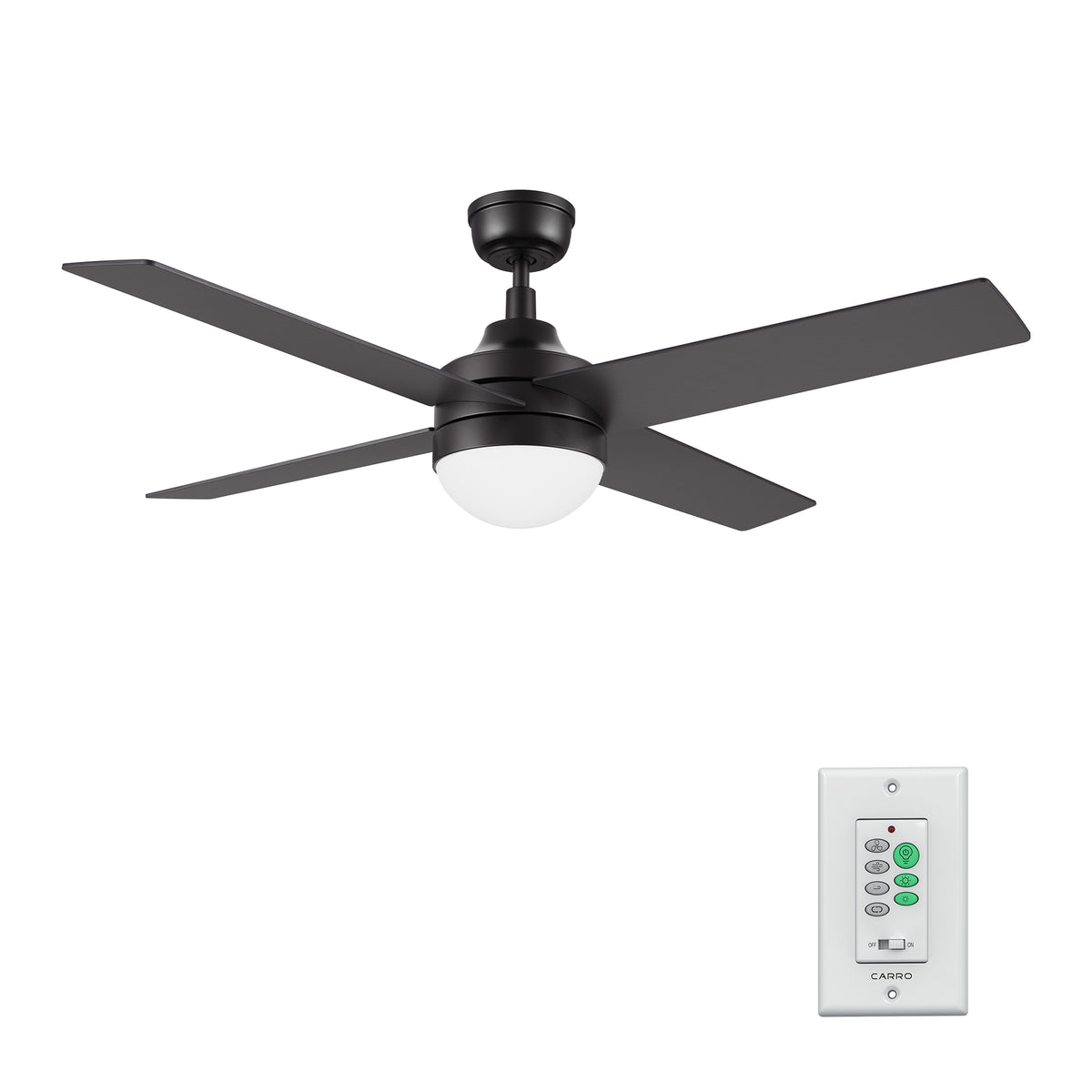KIMBALL 52 inch 4-Blade Ceiling Fan with LED Light & Wall Control