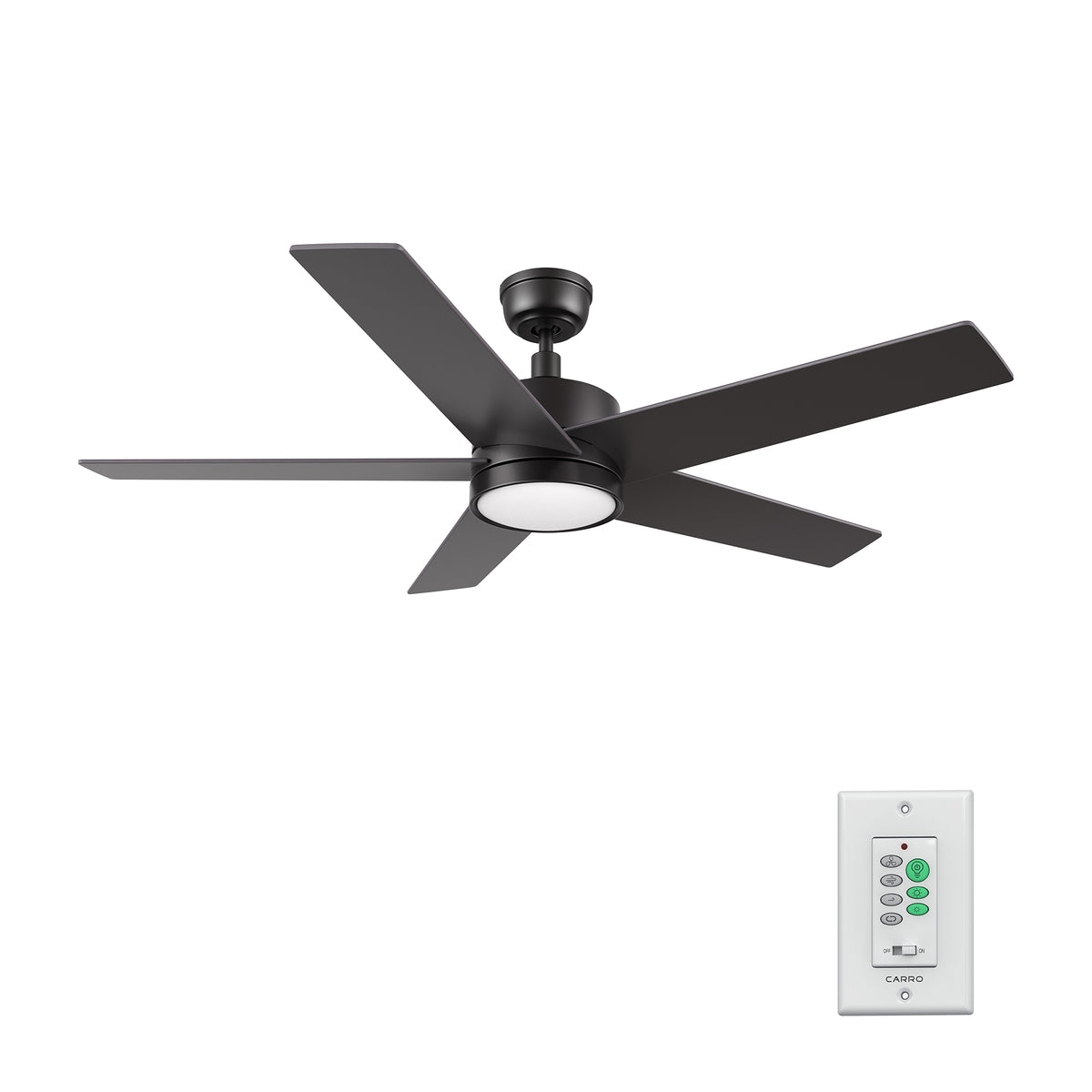 SANTANA 52 inch 5-Blade Ceiling Fan with LED Light & Wall Control