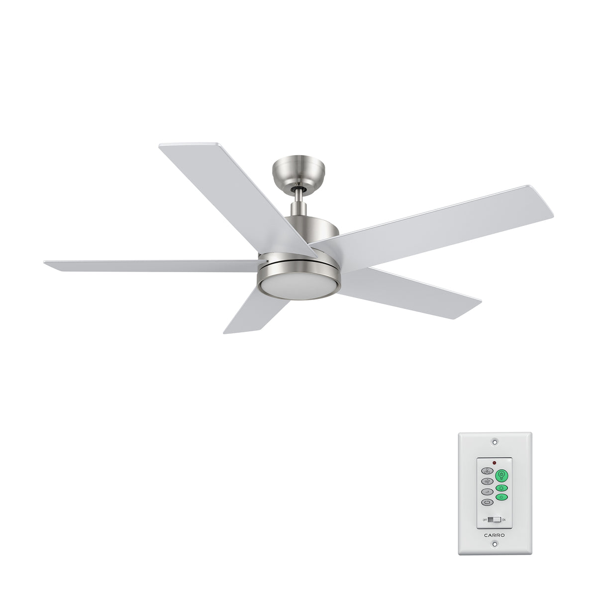 SANTANA 52 inch 5-Blade Ceiling Fan with LED Light & Wall Control