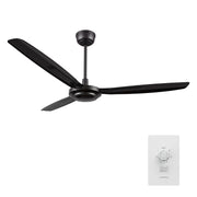 OBERON 56 inch 3-Blade No Light Ceiling Fan with Wall Control-Z1