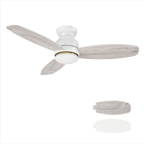 HONITON 60 inch (3-Blade) Replacement Blades - White/Light Wood