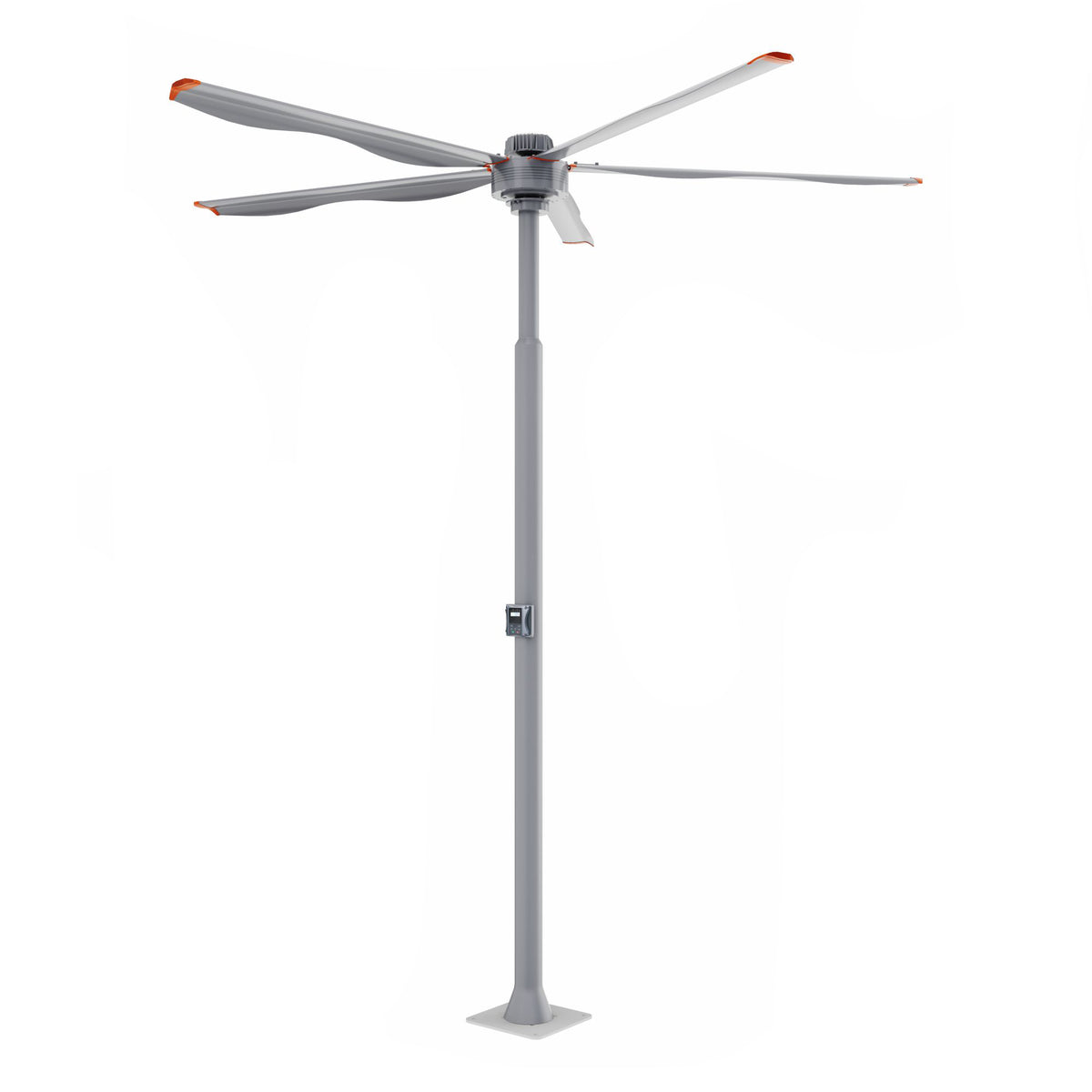 CYFAN 10ft 5-Blade 240V Industrial HVLS Fan with Integrated Control - Silver