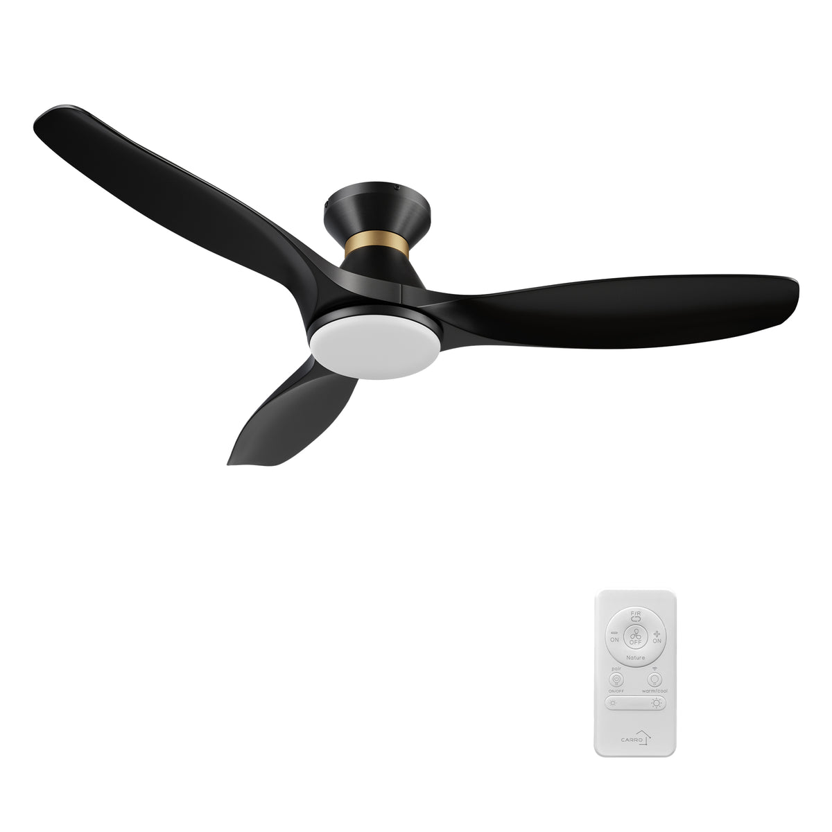 MERTON 52 inch 3-Blade Smart Ceiling Fan with LED Light & Remote