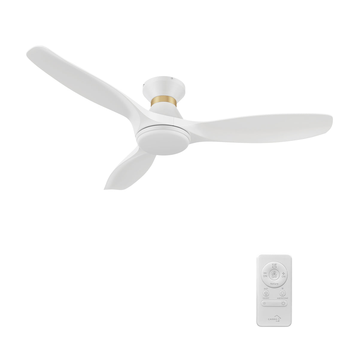 MERTON 52 inch 3-Blade Smart Ceiling Fan with LED Light & Remote