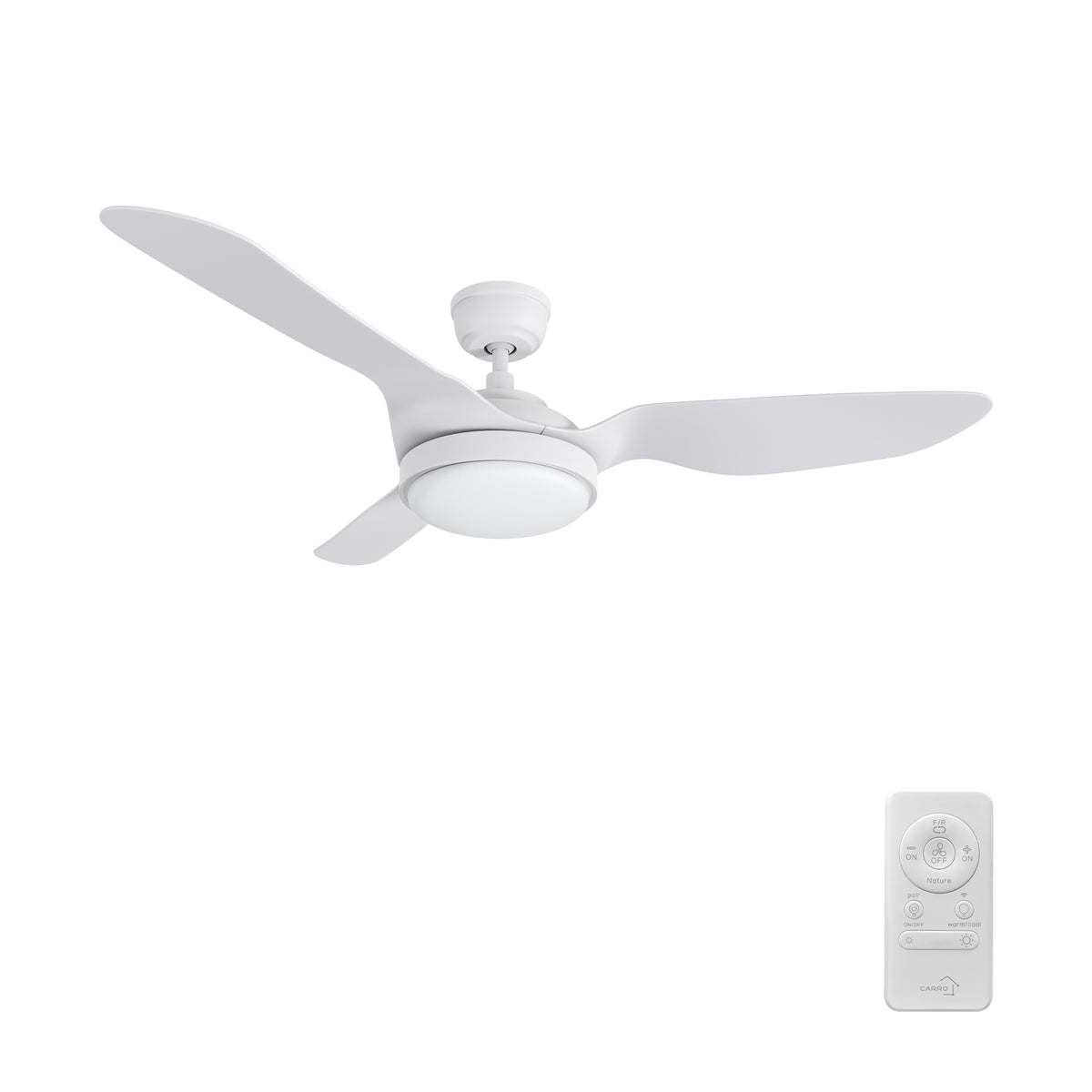 VENA 52 inch 3-Blade Smart Ceiling Fan with LED Light & Remote