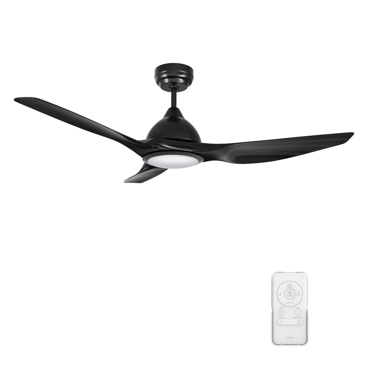 CRANSTON 52 inch 3-Blade Smart Ceiling Fan with LED Light & Remote