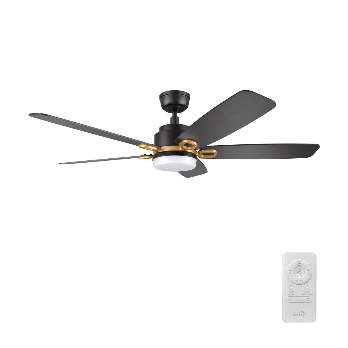 PEYTON 52 inch 5-Blade Smart Ceiling Fan with LED Light & Remote