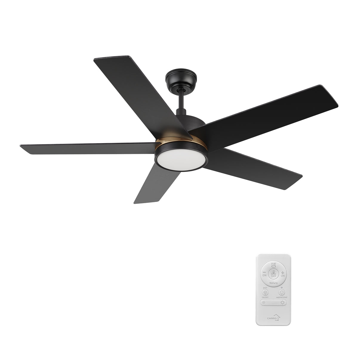 LEDGER 52 inch 5-Blade Smart Ceiling Fan with LED Light & Remote