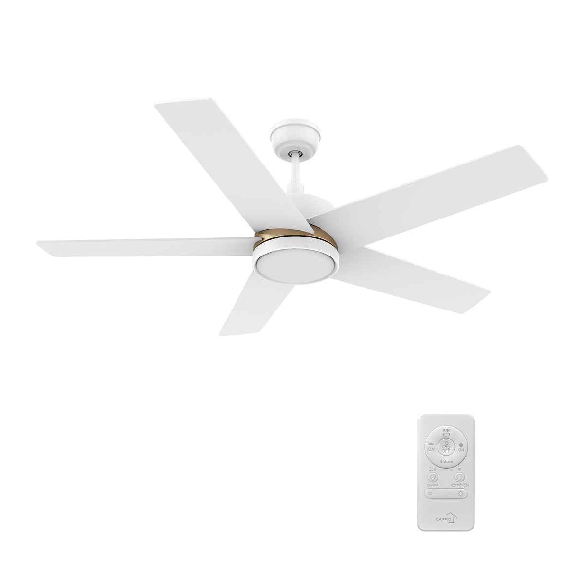 LEDGER 52 inch 5-Blade Smart Ceiling Fan with LED Light & Remote