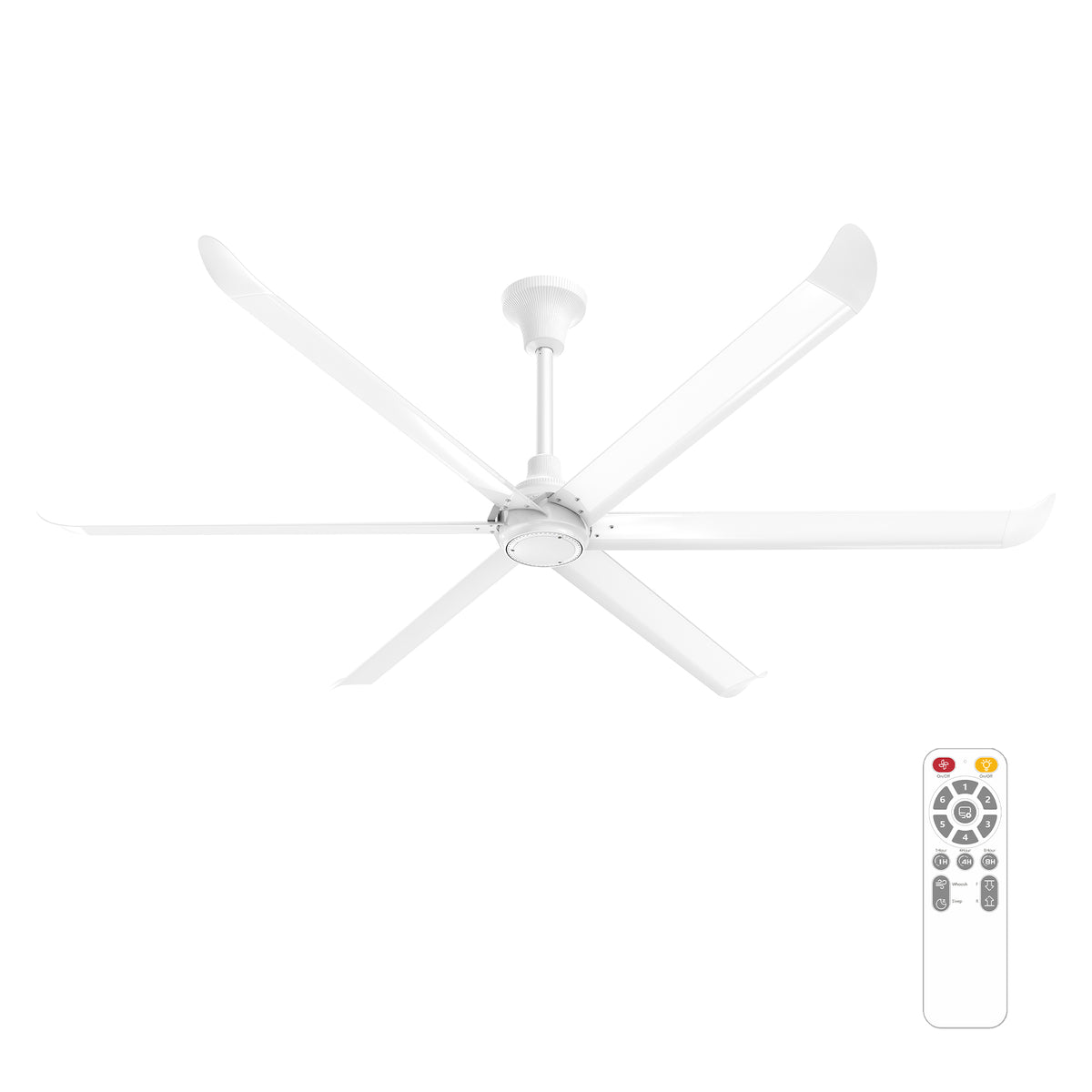 VINKA 60 inch 6-Blade Ceiling Fan with LED Light & Remote