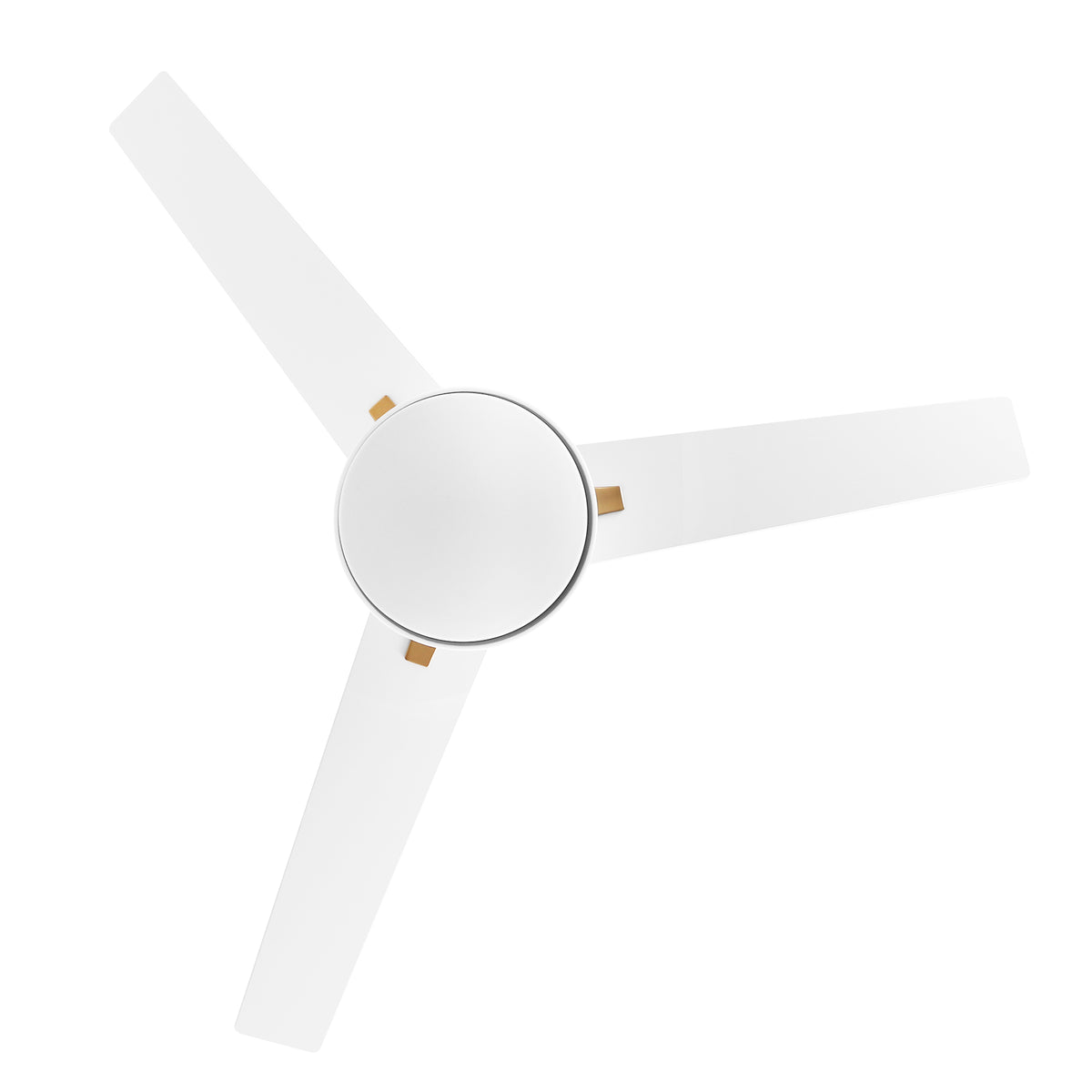 Carro KENORA 48 inch 3-Blade Ceiling Fan with LED Light Kit & Remote Control - White/White (Gold Detail)