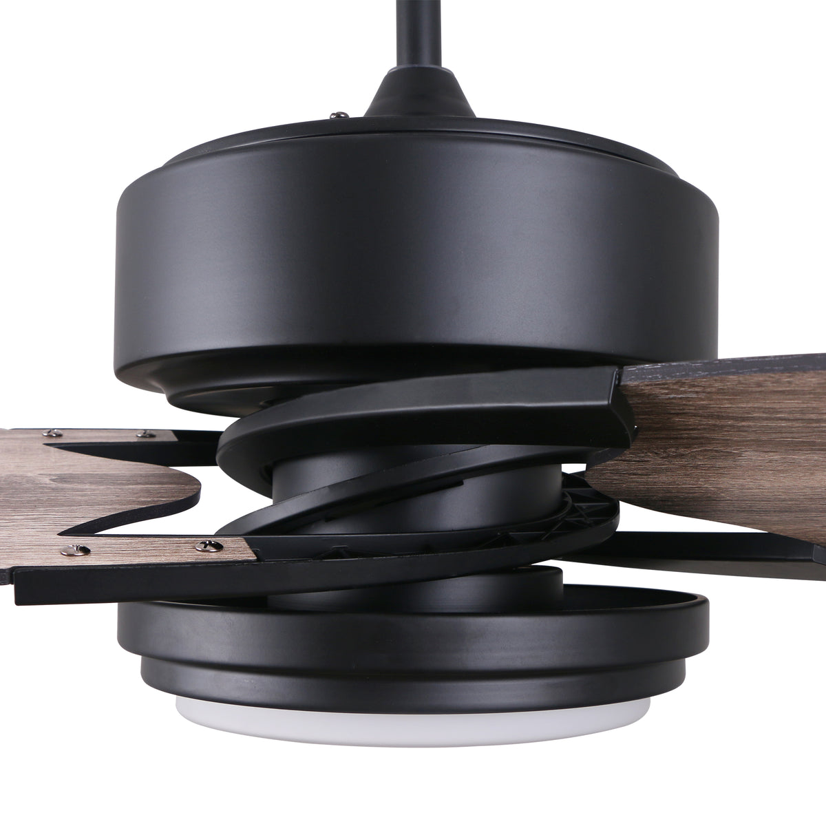 Carro MADDOX 52 inch 3-Blade Ceiling Fan with LED Light Kit & Remote Control - Black/Barnwood
