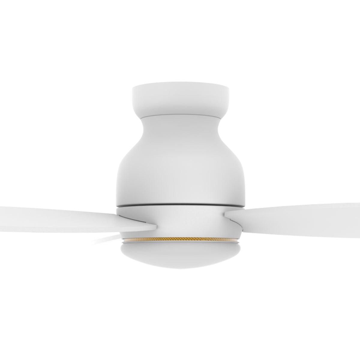 Carro TRENTO 52 inch 3-Blade Smart Ceiling Fan with LED Light Kit & Remote- White/White fan blades
