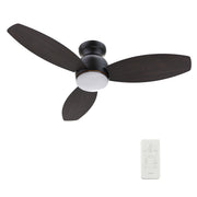 Carro TRENTO 60 inch 3-Blade Smart Ceiling Fan with LED Light Kit & Remote- Black/Walnut & Light Wood (Reversible Blades)