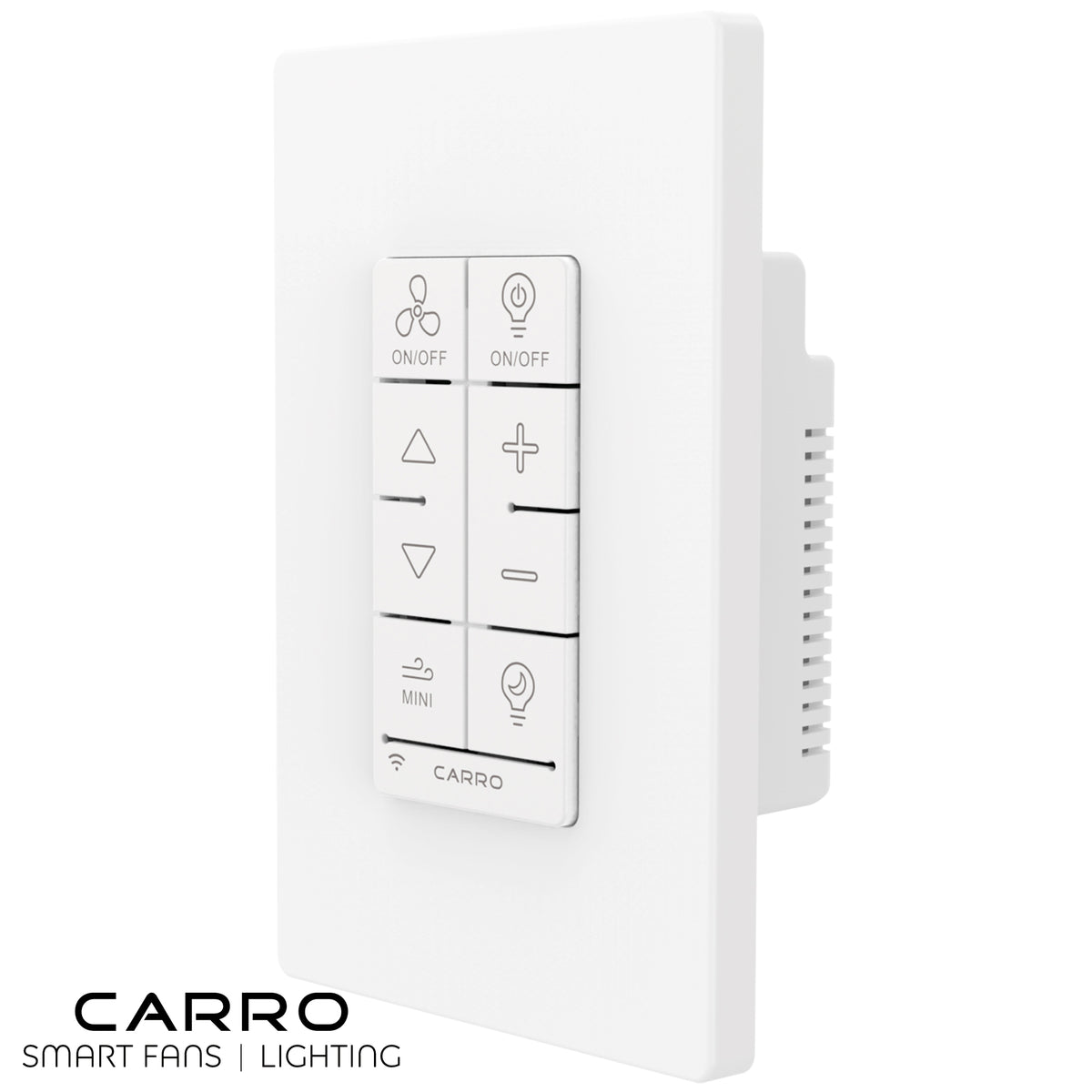 Carro MALTA Dimmable Light Smart Wall Switch For Ceiling Fans(1-Gang), Works with Amazon Alexa, Google Assistant, and Siri Shortcuts