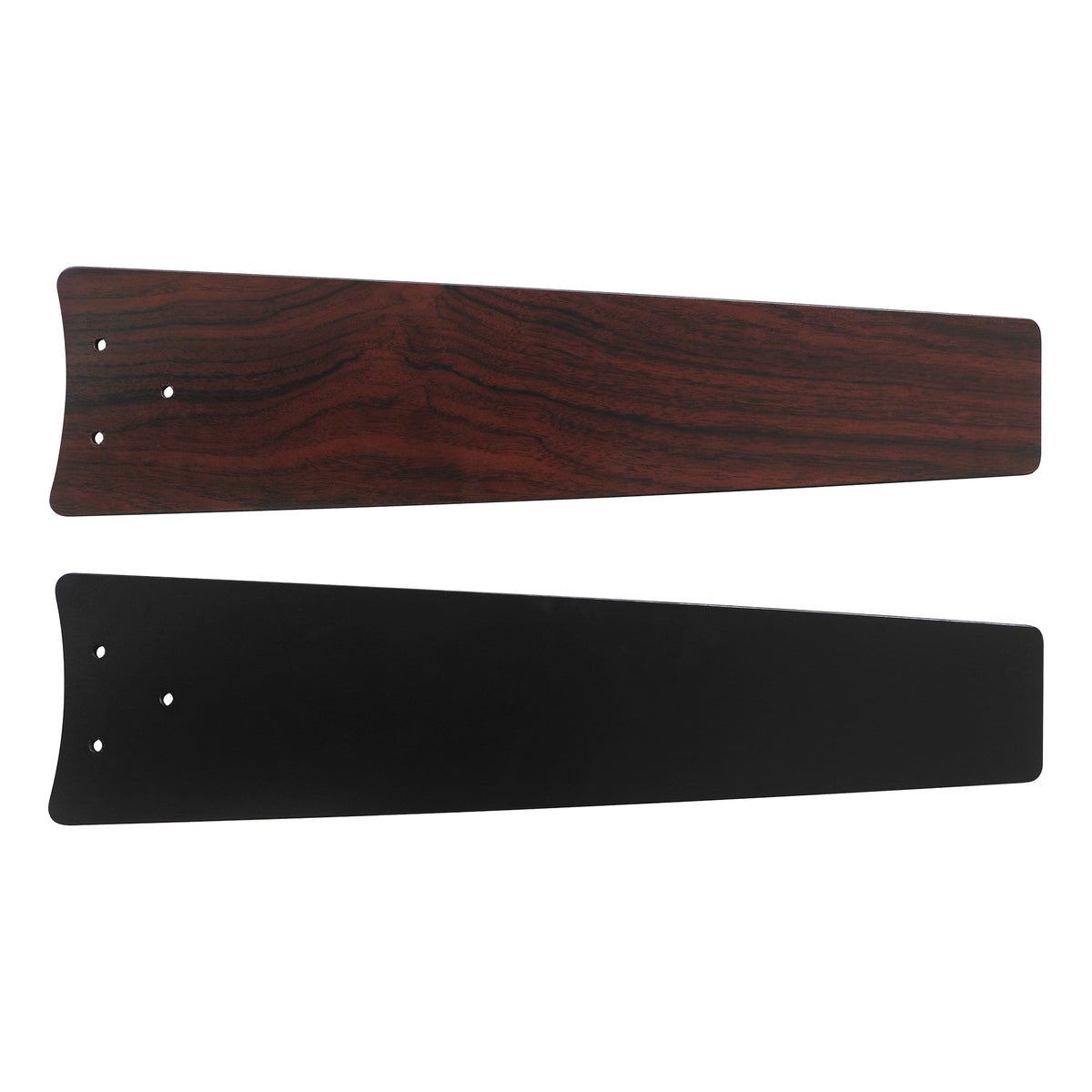 Carro USA EMPIRE 52 inch 3-Blade Ceiling Fan with Pull Chain - Black/Black & Cherrywood (Reversible Blades)