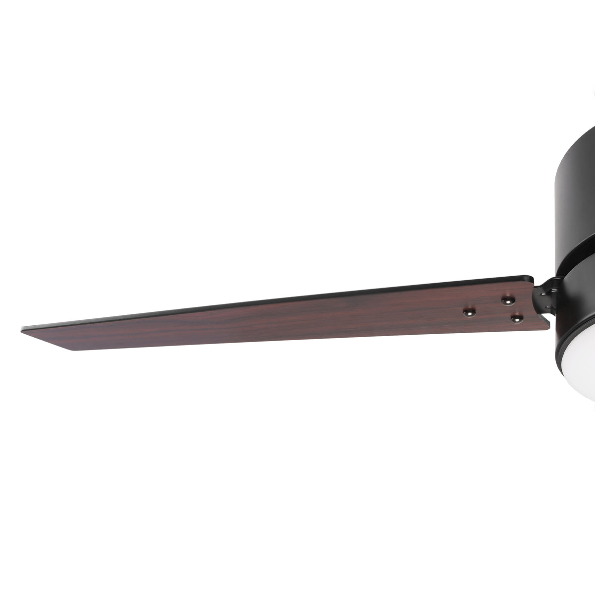 Carro USA EMPIRE 52 inch 3-Blade Ceiling Fan with Pull Chain - Black/Black & Cherrywood (Reversible Blades)