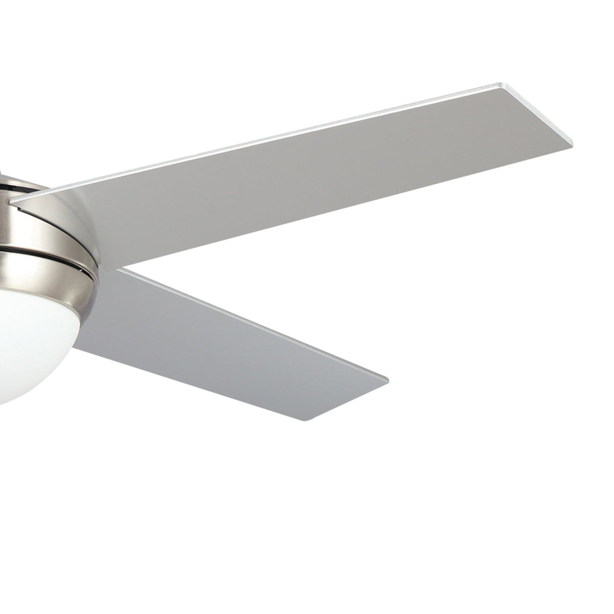 Carro NEVA 52 inch 4-Blade Smart Ceiling Fan with LED Light Kit & Smart Wall Switch - Silver/Chrome